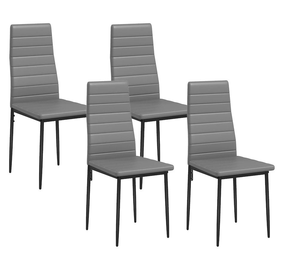 Image 917540_ST03.jpg, Product 917-540 / Price $139.99 - $149.99, HOMCOM Dining Chairs Upholstered Fabric Accent Chairs with Metal Legs, Set of 4 from HOMCOM on TSC.ca's Home & Garden department
