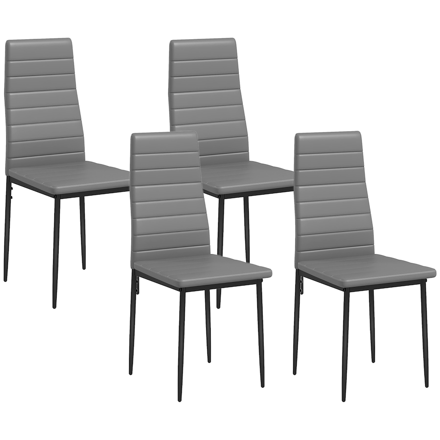 Image 917540_ST03.jpg, Product 917-540 / Price $129.99 - $154.99, HOMCOM Dining Chairs Upholstered Fabric Accent Chairs with Metal Legs, Set of 4 from HOMCOM on TSC.ca's Home & Garden department