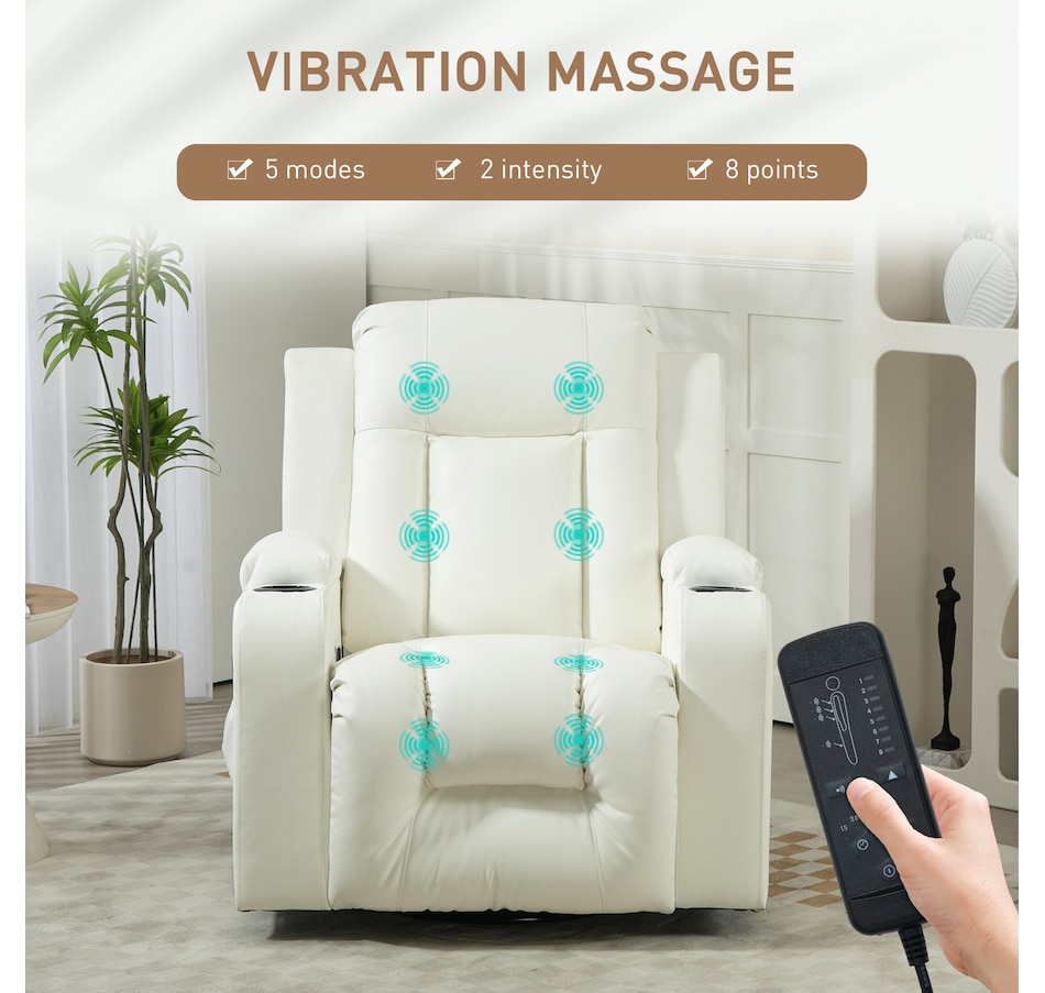 Image 917549_ALTMORE12.jpg, Product 917-549 / Price $609.99 - $629.99, HOMCOM Faux Leather Vibrating Massage Recliner Chair with Remote from HOMCOM on TSC.ca's Home & Garden department