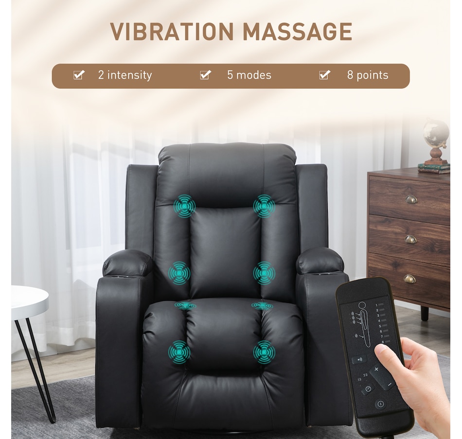 Image 917549_ALTMORE20.jpg, Product 917-549 / Price $609.99 - $629.99, HOMCOM Faux Leather Vibrating Massage Recliner Chair with Remote from HOMCOM on TSC.ca's Home & Garden department