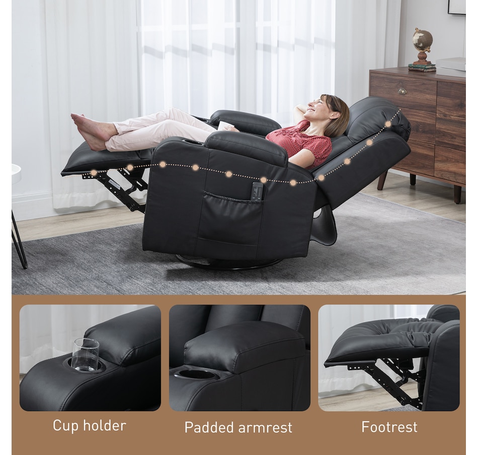 Image 917549_ALTMORE24.jpg, Product 917-549 / Price $609.99 - $629.99, HOMCOM Faux Leather Vibrating Massage Recliner Chair with Remote from HOMCOM on TSC.ca's Home & Garden department