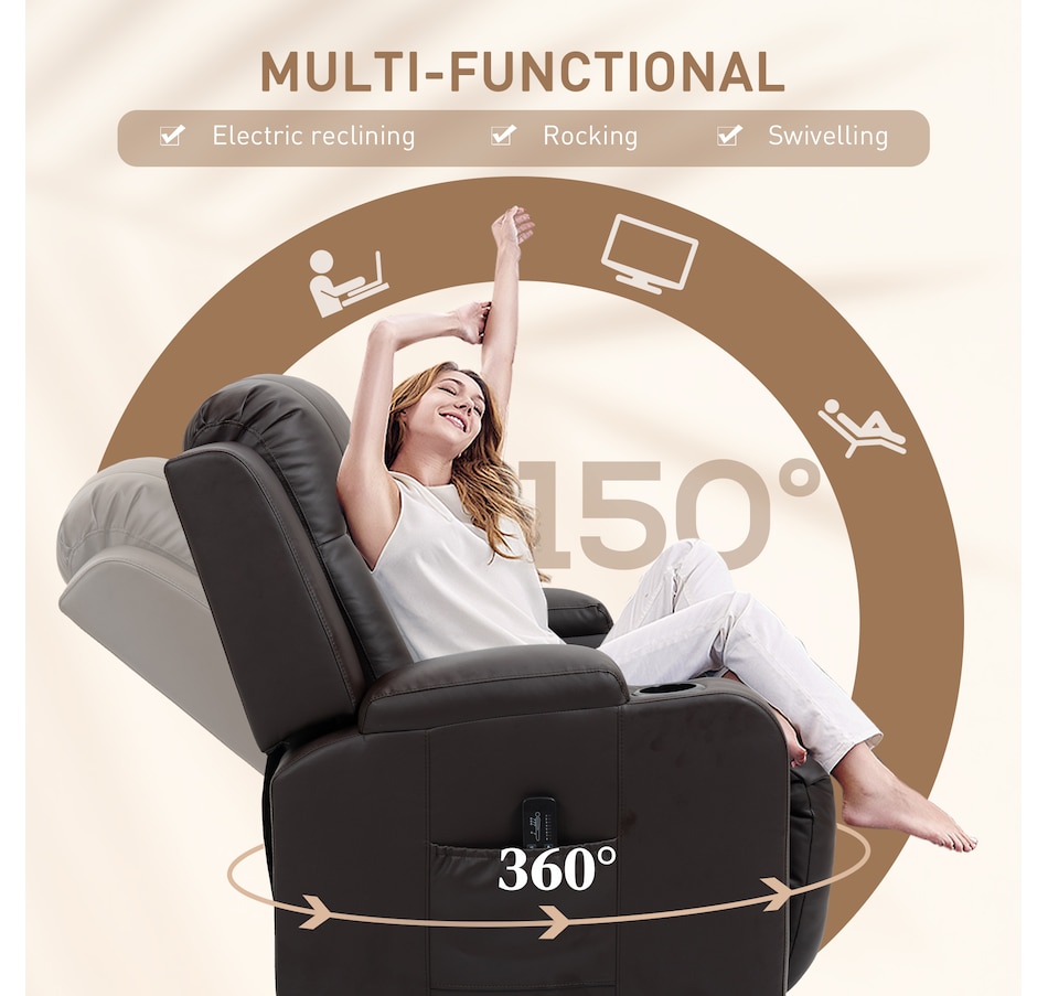 Image 917549_ALTMORE4.jpg, Product 917-549 / Price $609.99 - $629.99, HOMCOM Faux Leather Vibrating Massage Recliner Chair with Remote from HOMCOM on TSC.ca's Home & Garden department