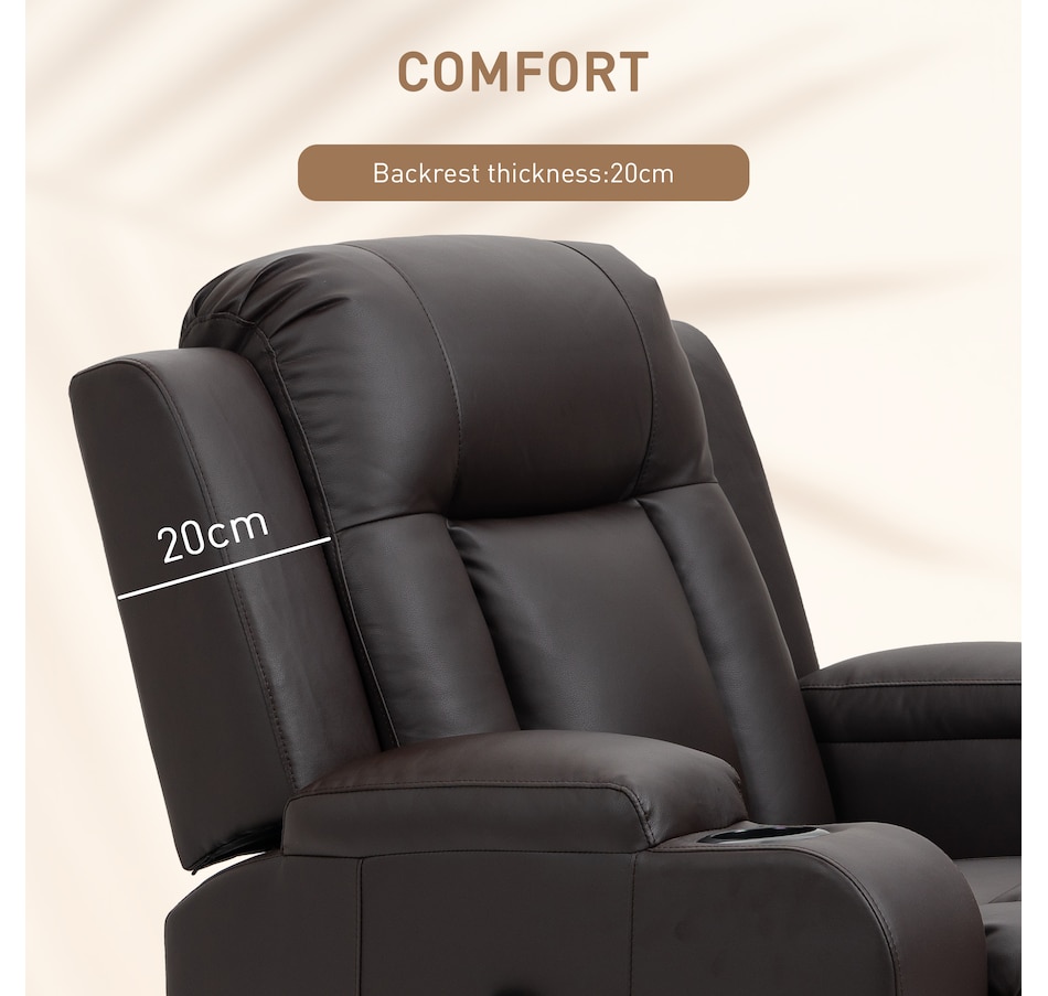 Image 917549_ALTMORE6.jpg, Product 917-549 / Price $609.99 - $629.99, HOMCOM Faux Leather Vibrating Massage Recliner Chair with Remote from HOMCOM on TSC.ca's Home & Garden department