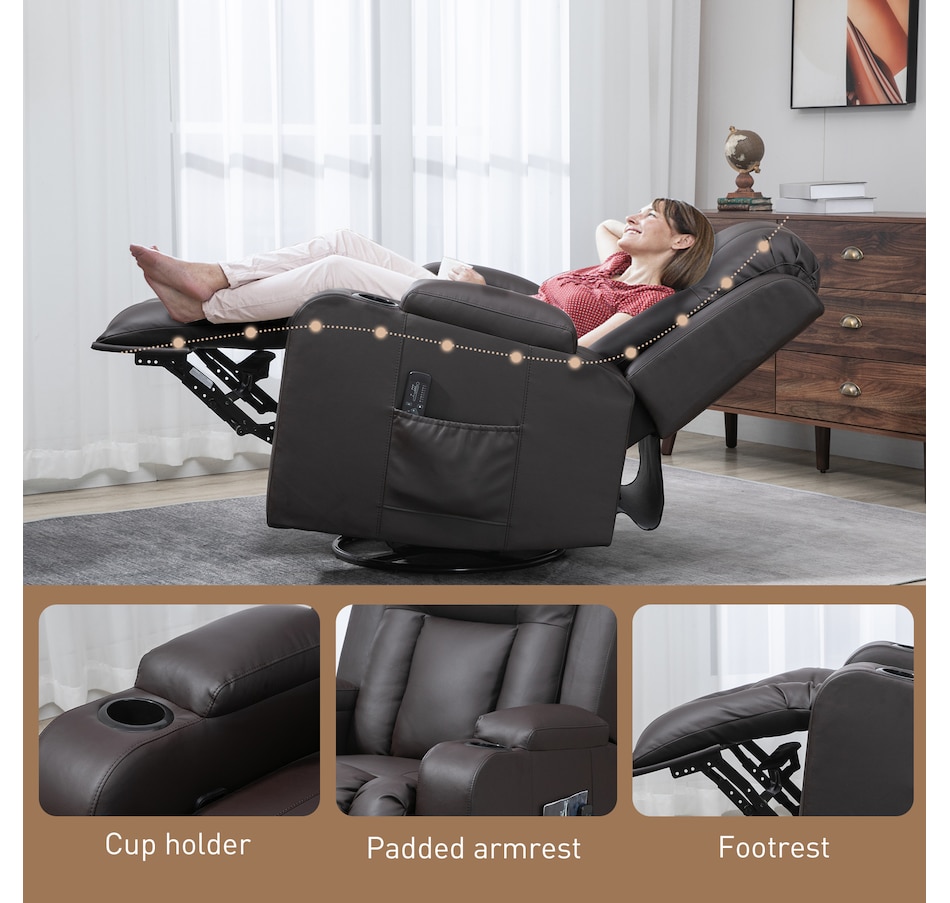 Image 917549_ALTMORE7.jpg, Product 917-549 / Price $609.99 - $629.99, HOMCOM Faux Leather Vibrating Massage Recliner Chair with Remote from HOMCOM on TSC.ca's Home & Garden department