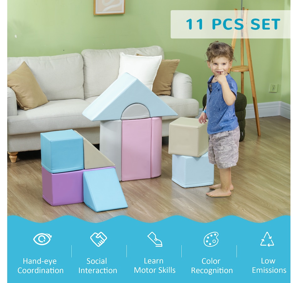Image 917557_ALTMORE3.jpg, Product 917-557 / Price $169.99, Soozier 11 Piece Soft Play Blocks for Kids 12-36 months, Multicoloured from Soozier on TSC.ca's Home & Garden department
