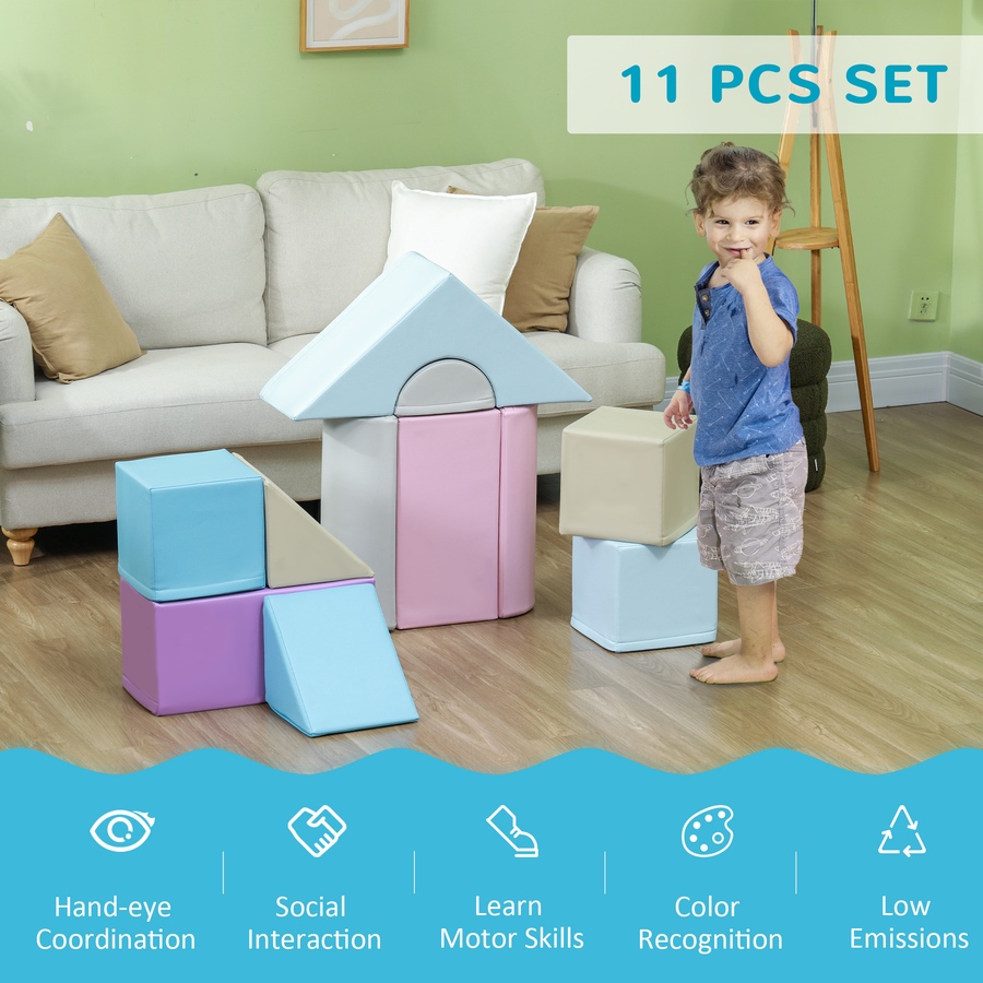 Image 917557_ALTMORE3.jpg, Product 917-557 / Price $164.99, Soozier 11 Piece Soft Play Blocks for Kids 12-36 months, Multicoloured from Soozier on TSC.ca's Home & Garden department