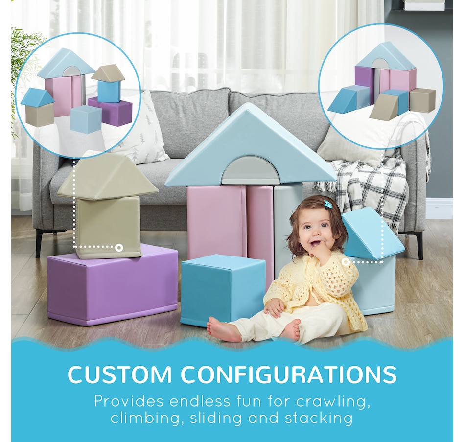 Image 917557_ALTMORE4.jpg, Product 917-557 / Price $169.99, Soozier 11 Piece Soft Play Blocks for Kids 12-36 months, Multicoloured from Soozier on TSC.ca's Home & Garden department
