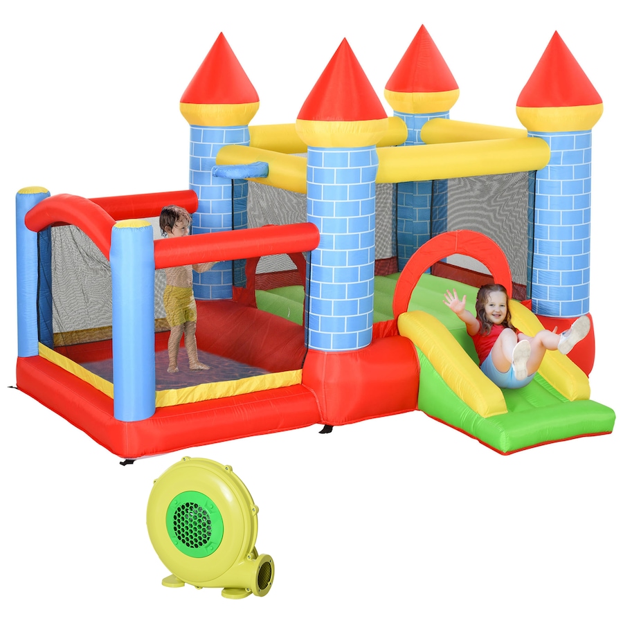 Image 917560.jpg, Product 917-560 / Price $259.99, Qaba 9.2 x 9.5FT Bounce House, 4 in 1 Inflatable Bouncy Castle for Kids from Qaba on TSC.ca's Home & Garden department