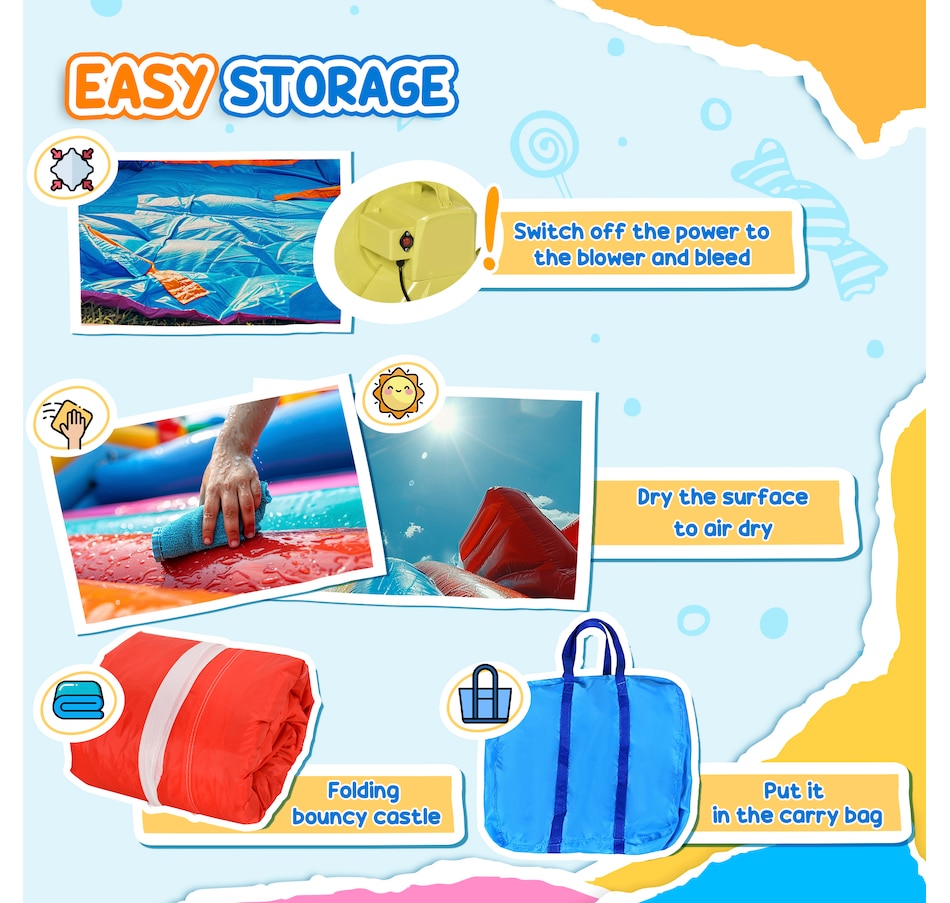 Image 917560_ALTMORE8.jpg, Product 917-560 / Price $269.99, Qaba 9.2 x 9.5FT Bounce House, 4 in 1 Inflatable Bouncy Castle for Kids from Qaba on TSC.ca's Home & Garden department