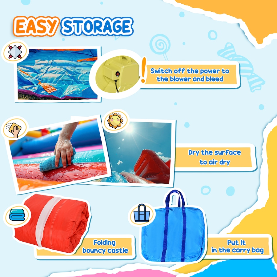 Image 917560_ALTMORE8.jpg, Product 917-560 / Price $259.99, Qaba 9.2 x 9.5FT Bounce House, 4 in 1 Inflatable Bouncy Castle for Kids from Qaba on TSC.ca's Home & Garden department