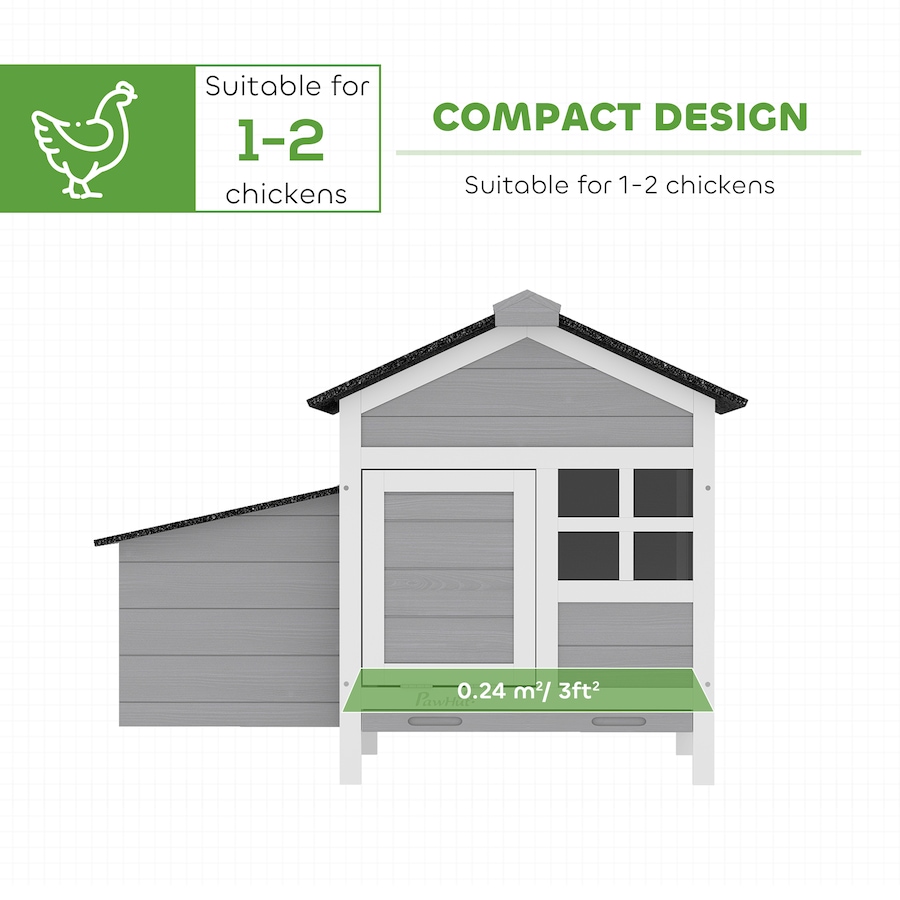 Image 917567_ALTMORE3.jpg, Product 917-567 / Price $136.99, PawHut Wooden Chicken Coop, Rabbit Hutch with Nesting Box, 36" x 25" x 27" from PawHut on TSC.ca's Home & Garden department