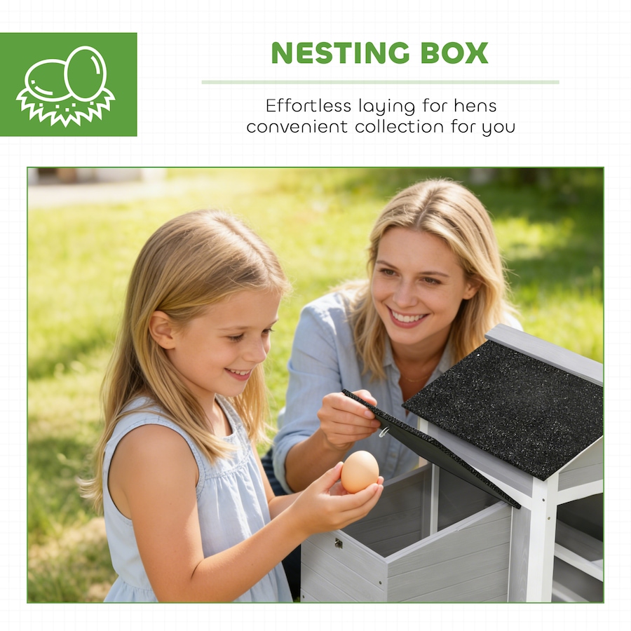 Image 917567_ALTMORE4.jpg, Product 917-567 / Price $136.99, PawHut Wooden Chicken Coop, Rabbit Hutch with Nesting Box, 36" x 25" x 27" from PawHut on TSC.ca's Home & Garden department