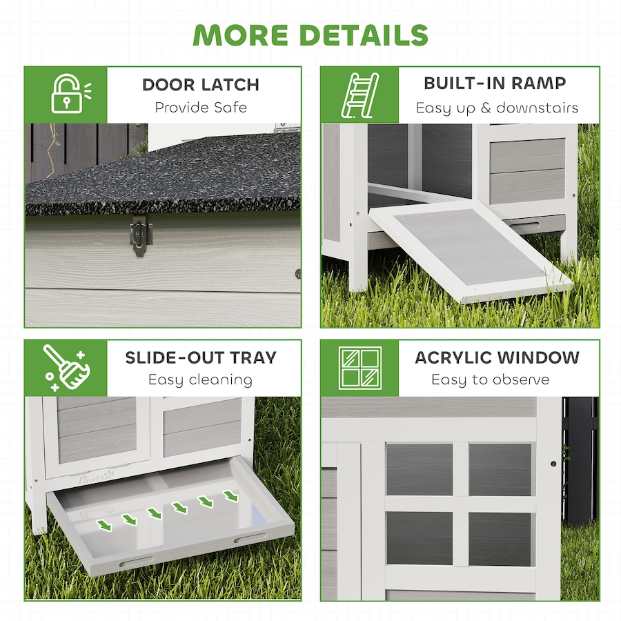 Image 917567_ALTMORE7.jpg, Product 917-567 / Price $136.99, PawHut Wooden Chicken Coop, Rabbit Hutch with Nesting Box, 36" x 25" x 27" from PawHut on TSC.ca's Home & Garden department