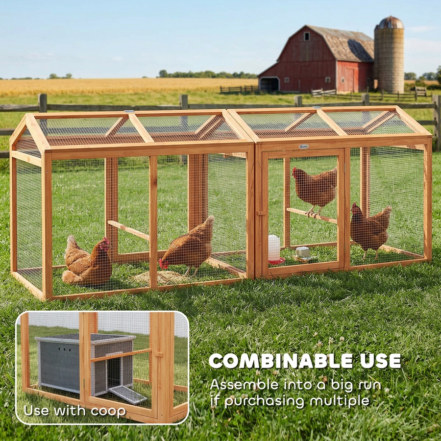 Image 917569_ALTMORE4.jpg, Product 917-569 / Price $106.99, PawHut Wooden Chicken Run, Outdoor Chicken Coop with Perch and Dual Doors from PawHut on TSC.ca's Home & Garden department