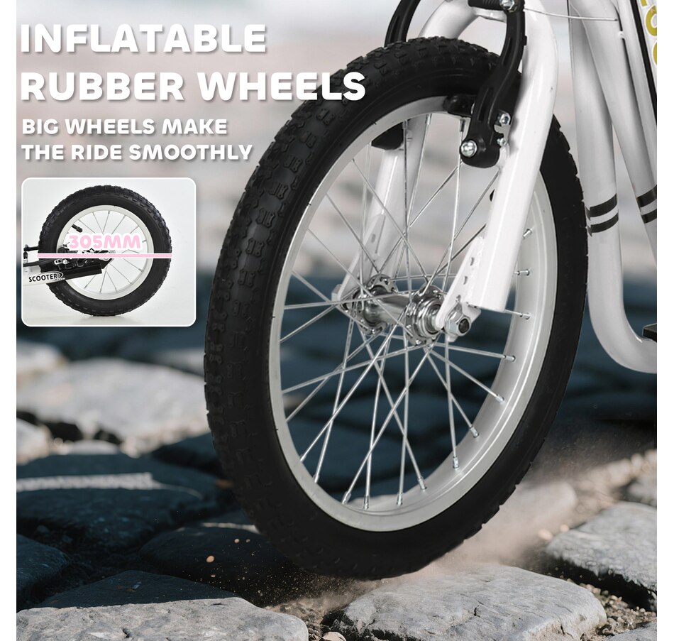 Image 917593_ALTMORE4.jpg, Product 917-593 / Price $109.99, Aosom Kick Scooter, Teens Scooter with Adjustable Height Handlebar, White from Aosom on TSC.ca's Toys & Hobbies department