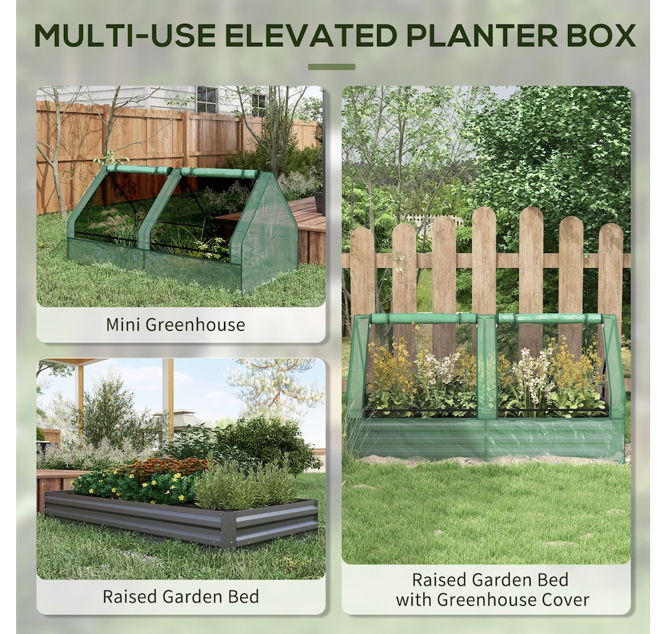 Image 917646_ALTMORE3.jpg, Product 917-646 / Price $76.99, Outsunny Metal Planter Box with 2 Roll-Up Windows from Outsunny on TSC.ca's Home & Garden department