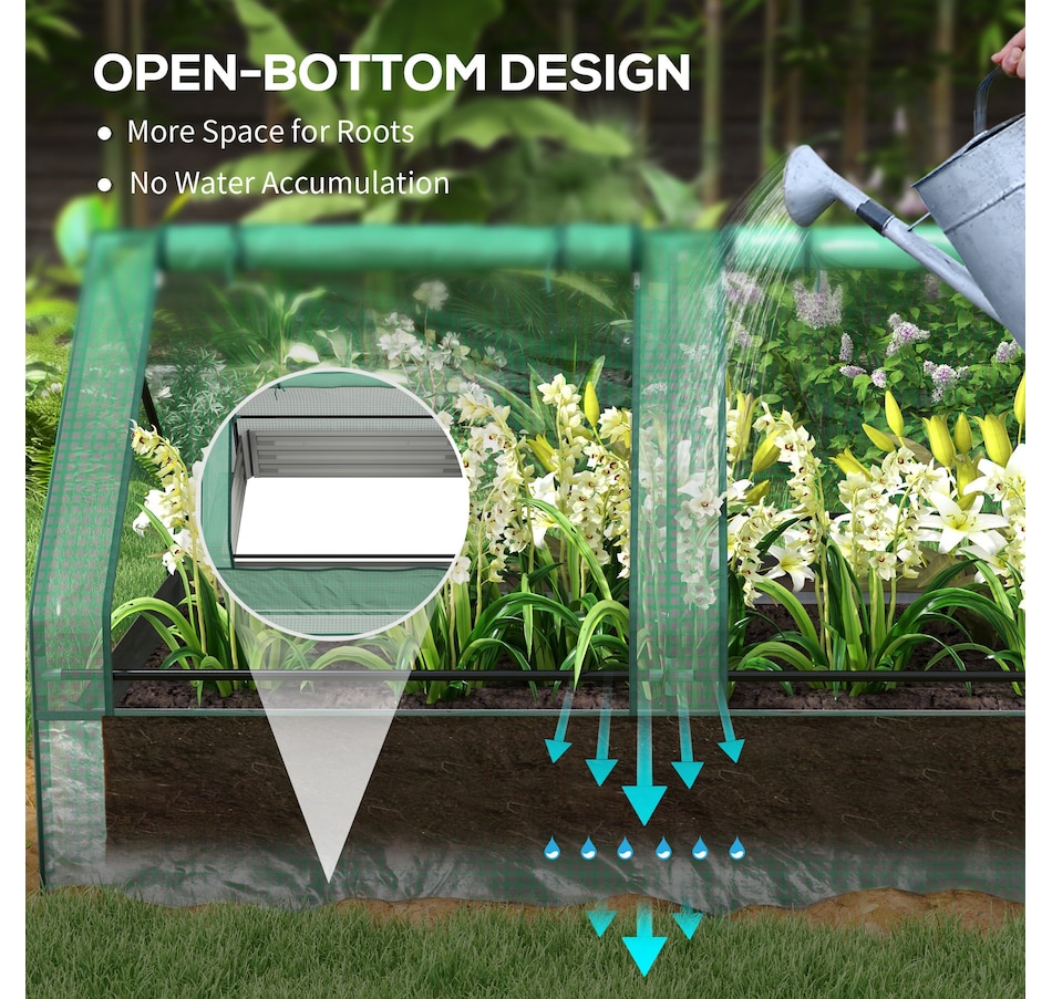 Image 917646_ALTMORE5.jpg, Product 917-646 / Price $76.99, Outsunny Metal Planter Box with 2 Roll-Up Windows from Outsunny on TSC.ca's Home & Garden department