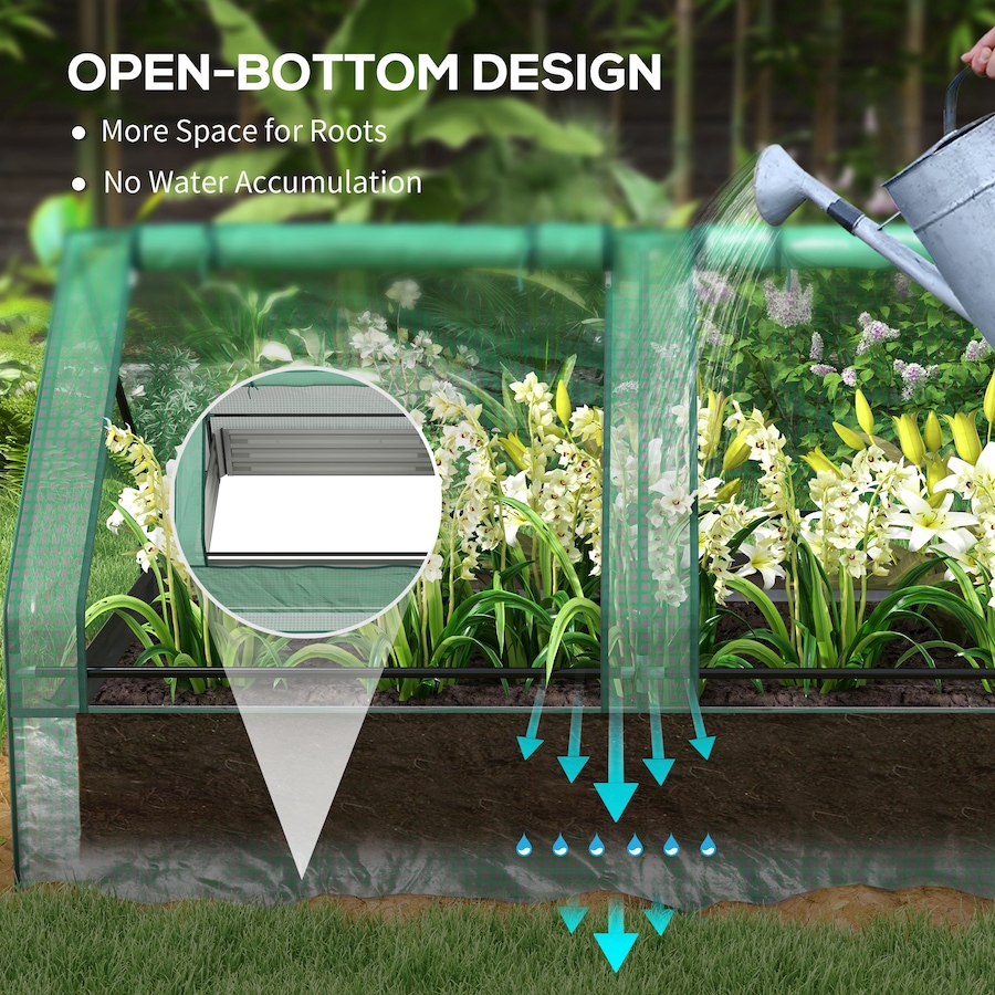 Image 917646_ALTMORE5.jpg, Product 917-646 / Price $99.99, Outsunny Metal Planter Box with 2 Roll-Up Windows from Outsunny on TSC.ca's Home & Garden department
