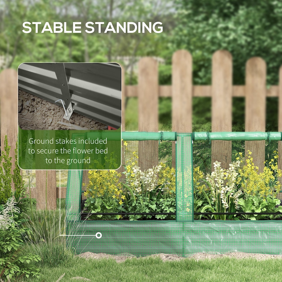 Image 917646_ALTMORE6.jpg, Product 917-646 / Price $99.99, Outsunny Metal Planter Box with 2 Roll-Up Windows from Outsunny on TSC.ca's Home & Garden department