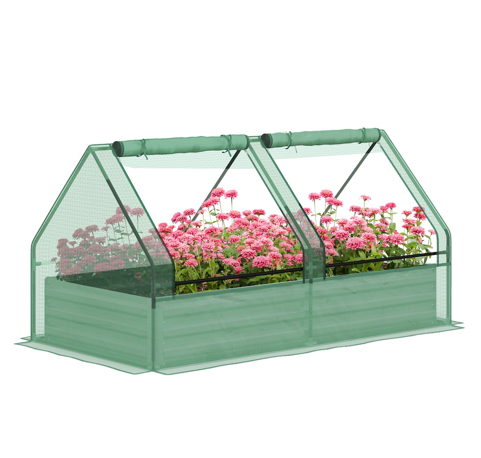 Image 917646_ST01.jpg, Product 917-646 / Price $76.99, Outsunny Metal Planter Box with 2 Roll-Up Windows from Outsunny on TSC.ca's Home & Garden department