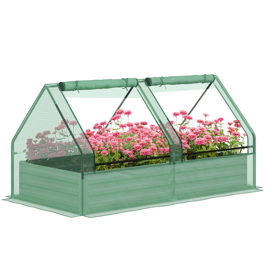 Image 917646_ST01.jpg, Product 917-646 / Price $99.99, Outsunny Metal Planter Box with 2 Roll-Up Windows from Outsunny on TSC.ca's Home & Garden department