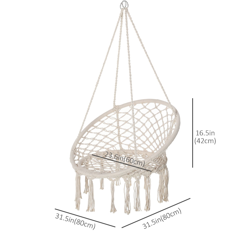 Image 917656_ALTMORE11.jpg, Product 917-656 / Price $56.99 - $62.99, Outsunny Hammock Chair Hanging Rope Swing for Indoor & Outdoor Use from Outsunny on TSC.ca's Home & Garden department