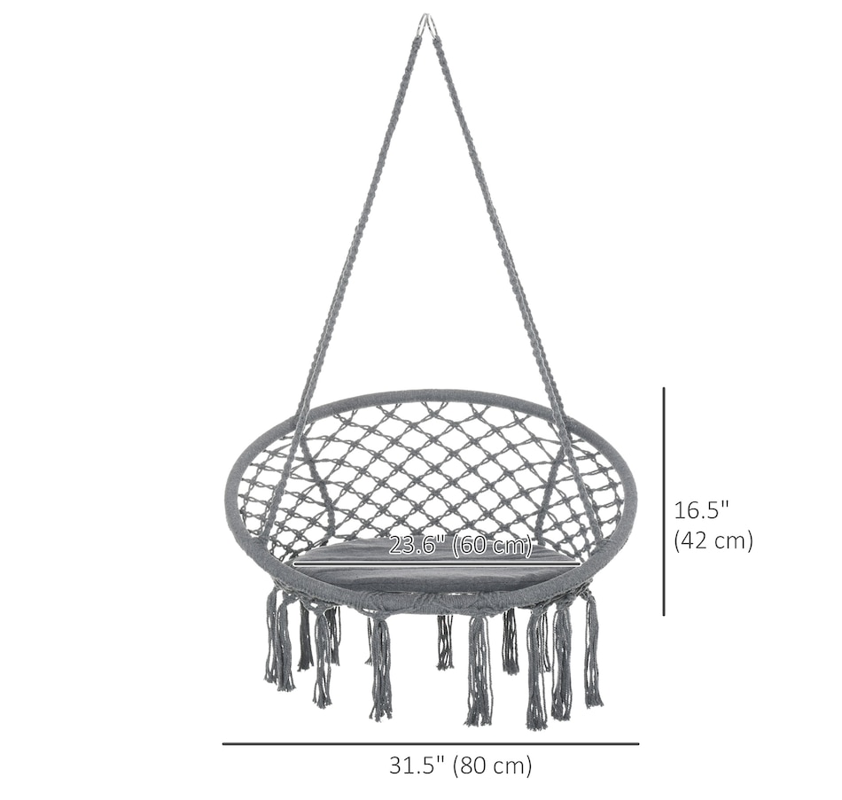 Image 917656_ALTMORE2.jpg, Product 917-656 / Price $56.99 - $62.99, Outsunny Hammock Chair Hanging Rope Swing for Indoor & Outdoor Use from Outsunny on TSC.ca's Home & Garden department