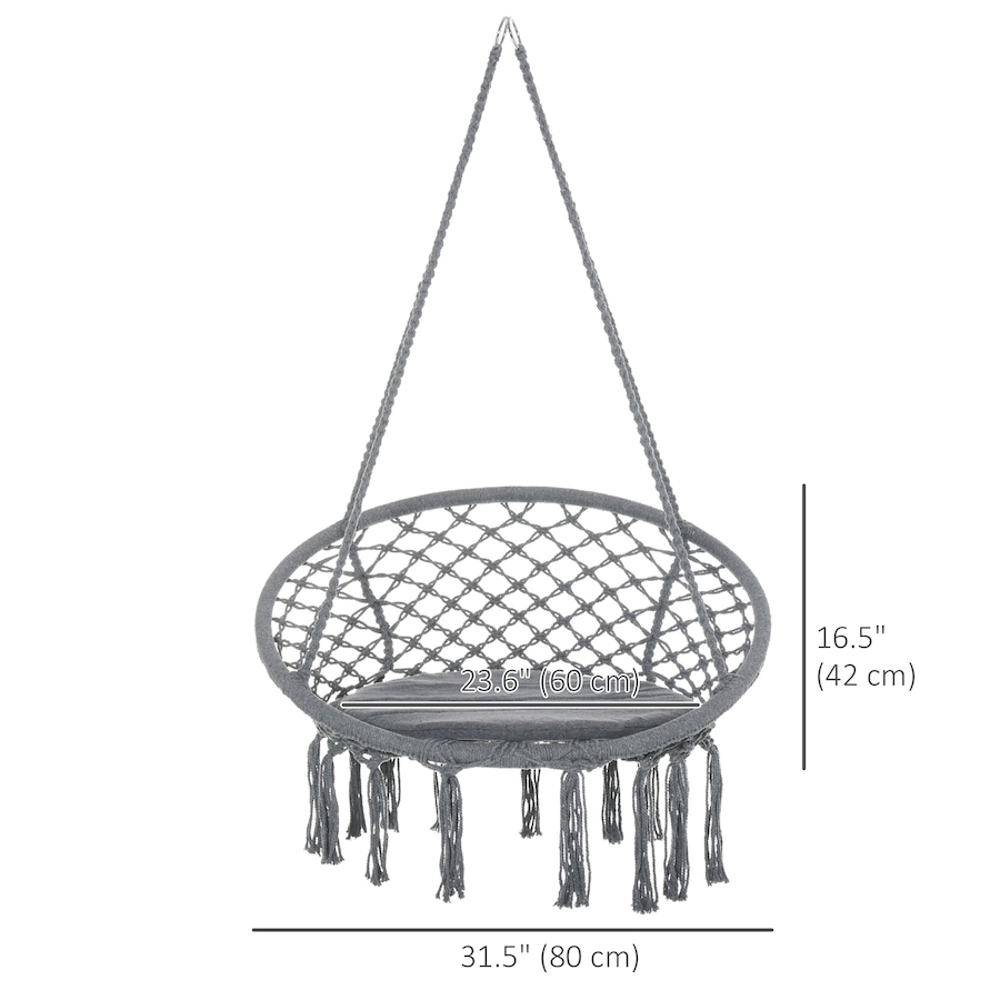 Image 917656_ALTMORE2.jpg, Product 917-656 / Price $74.99 - $78.99, Outsunny Hammock Chair Hanging Rope Swing for Indoor & Outdoor Use from Outsunny on TSC.ca's Home & Garden department