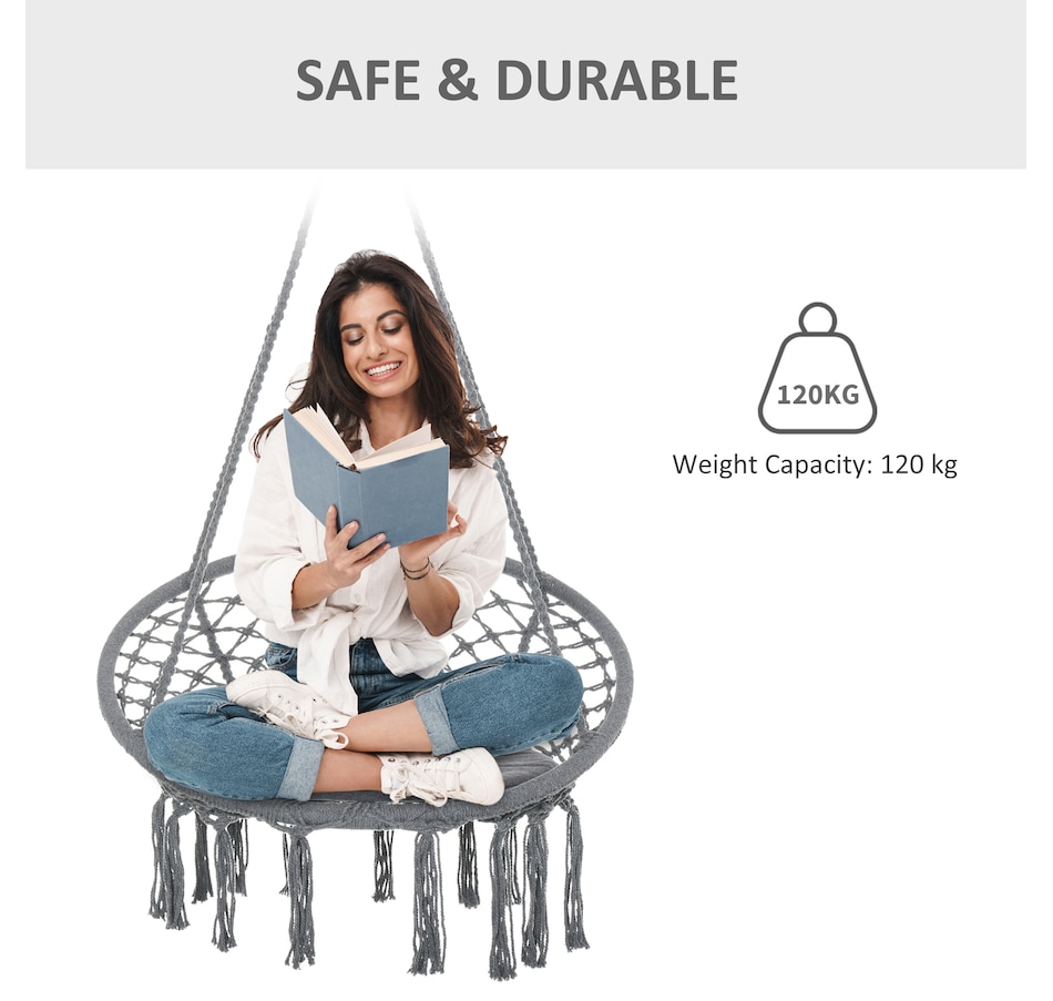 Image 917656_ALTMORE5.jpg, Product 917-656 / Price $56.99 - $62.99, Outsunny Hammock Chair Hanging Rope Swing for Indoor & Outdoor Use from Outsunny on TSC.ca's Home & Garden department