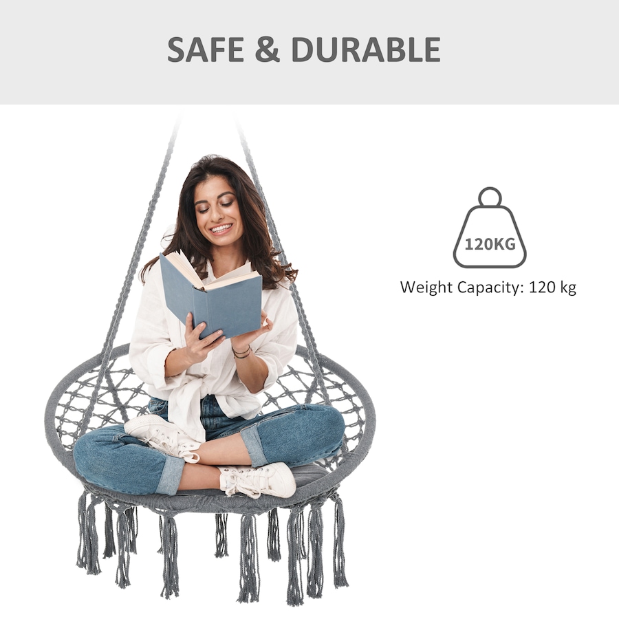 Image 917656_ALTMORE5.jpg, Product 917-656 / Price $74.99 - $78.99, Outsunny Hammock Chair Hanging Rope Swing for Indoor & Outdoor Use from Outsunny on TSC.ca's Home & Garden department