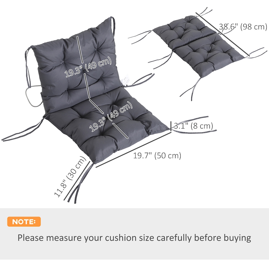 Image 917659_ALTMORE11.jpg, Product 917-659 / Price $63.99 - $64.99, Outsunny Patio Chair Cushions Set of 2, Outdoor Tufted Cushion Set from Outsunny on TSC.ca's Home & Garden department