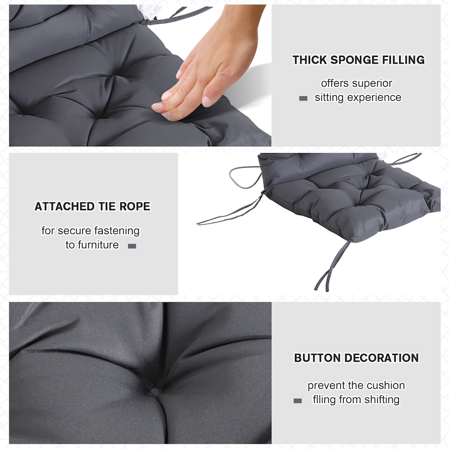 Image 917659_ALTMORE14.jpg, Product 917-659 / Price $63.99 - $64.99, Outsunny Patio Chair Cushions Set of 2, Outdoor Tufted Cushion Set from Outsunny on TSC.ca's Home & Garden department