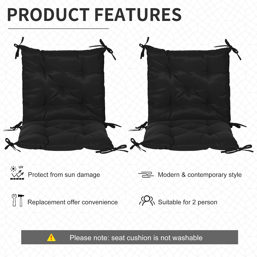 Image 917659_ALTMORE4.jpg, Product 917-659 / Price $63.99 - $64.99, Outsunny Patio Chair Cushions Set of 2, Outdoor Tufted Cushion Set from Outsunny on TSC.ca's Home & Garden department