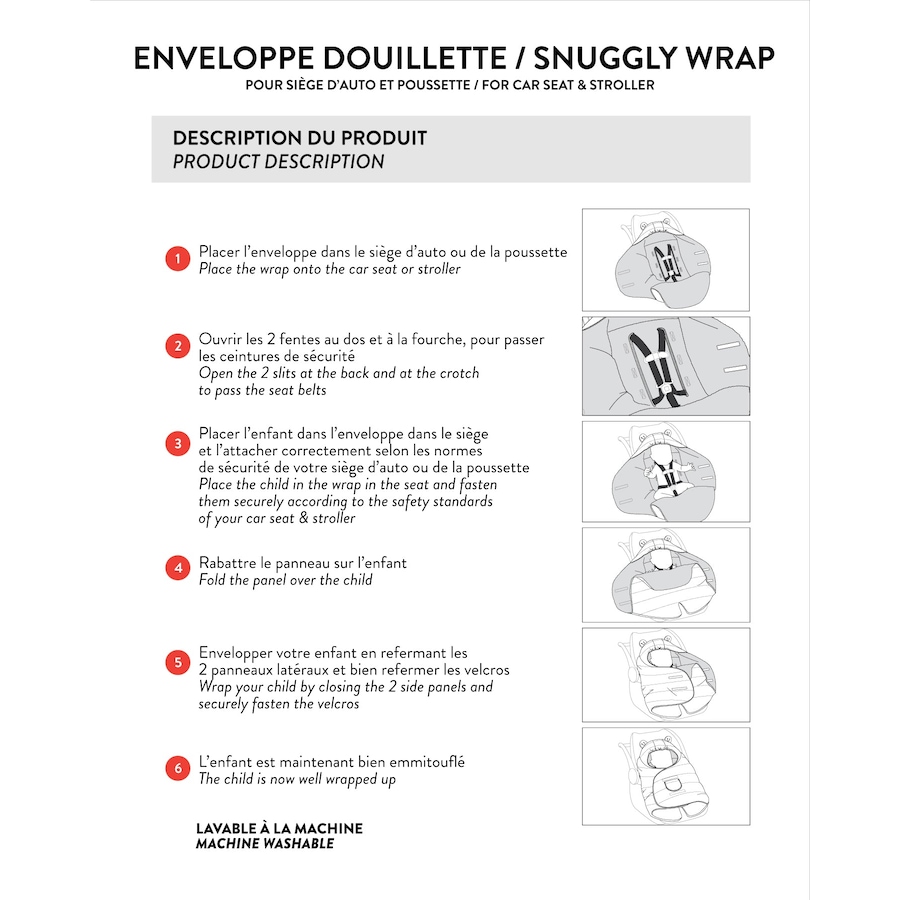 Image 917707_ALTMORE4.jpg, Product 917-707 / Price $110.00, Snugly Baby Wrap Designed for Car Seat and Stroller from Deux par Deux on TSC.ca's Fashion department