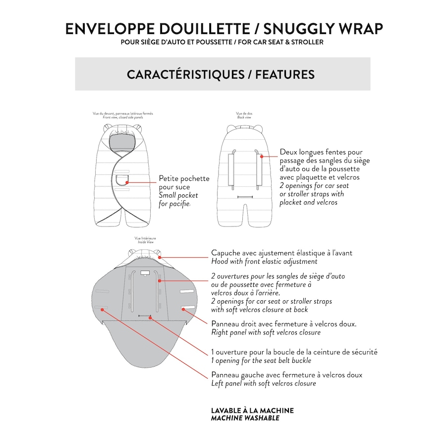 Image 917707_ALTMORE5.jpg, Product 917-707 / Price $110.00, Snugly Baby Wrap Designed for Car Seat and Stroller from Deux par Deux on TSC.ca's Fashion department
