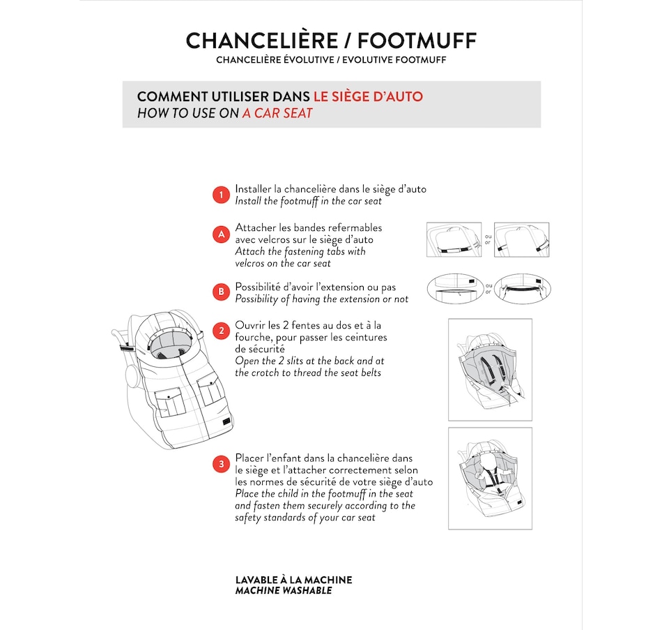 Image 917708_ALTMORE4.jpg, Product 917-708 / Price $100.80, Evolutive Baby Footmuff Designed for Car Seat and Stroller from Deux par Deux on TSC.ca's Fashion department