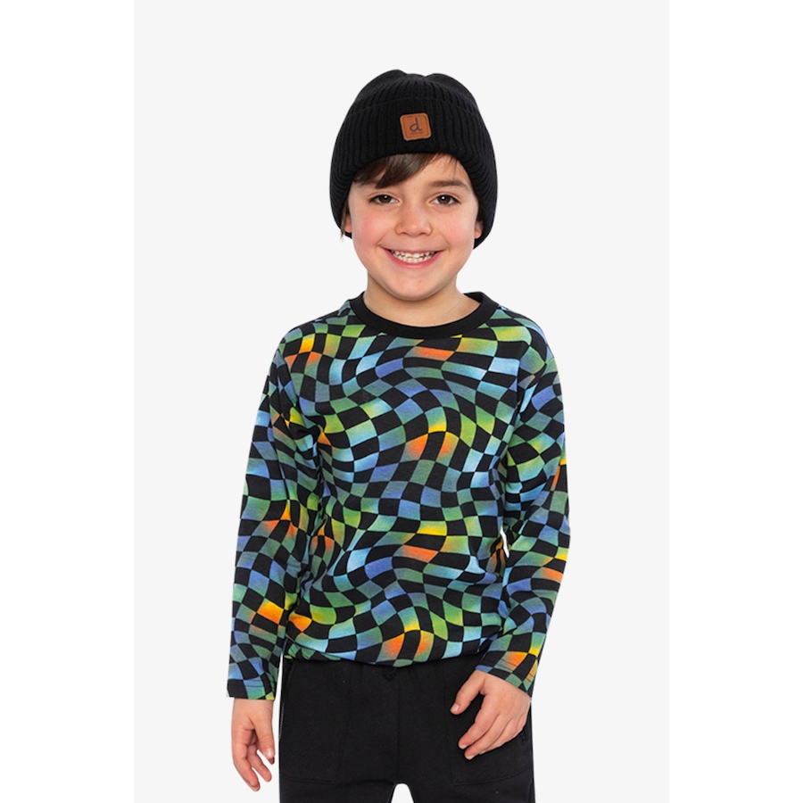 Image 918510_ALTMORE1.jpg, Product 918-510 / Price $38.00 - $40.00, Organic Cotton Checkered Crew Neck Long Sleeve T-Shirt (Toddler, Little & Big Kid) from Deux par Deux on TSC.ca's Fashion department
