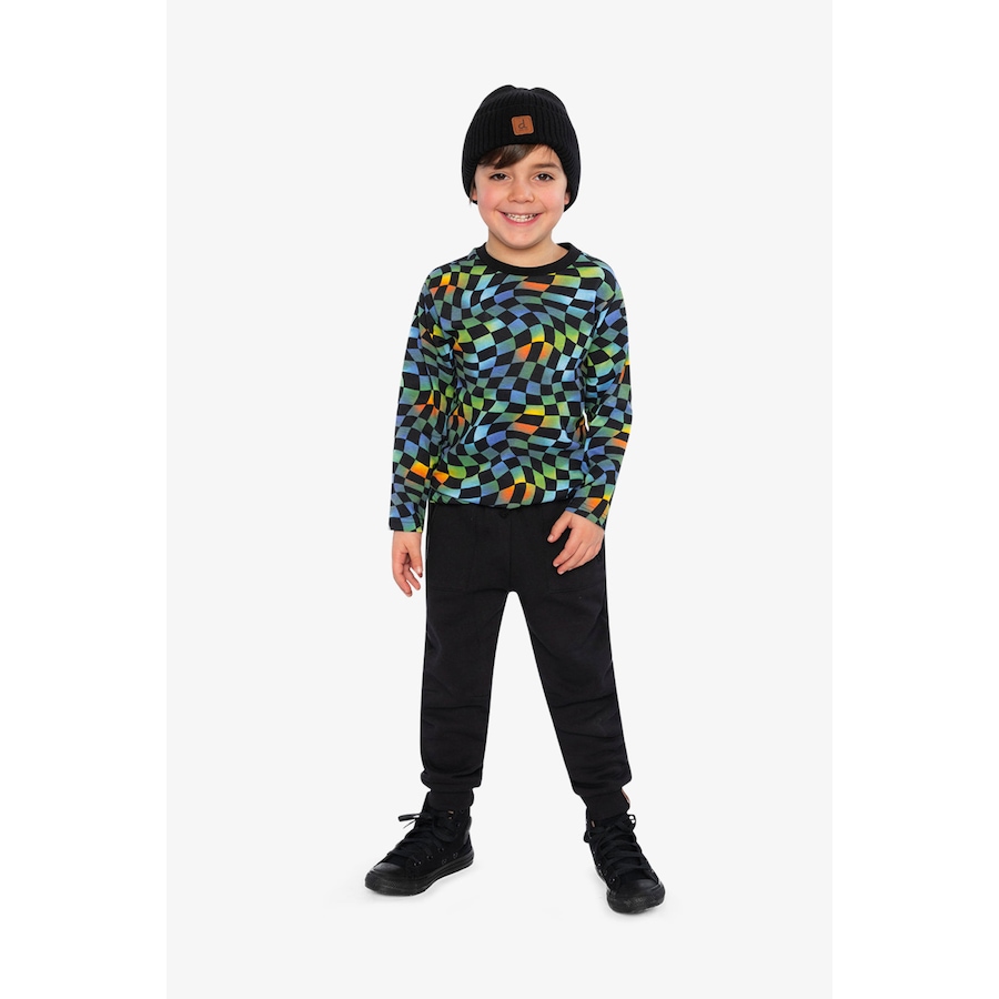 Image 918510_ALTMORE4.jpg, Product 918-510 / Price $38.00 - $40.00, Organic Cotton Checkered Crew Neck Long Sleeve T-Shirt (Toddler, Little & Big Kid) from Deux par Deux on TSC.ca's Fashion department