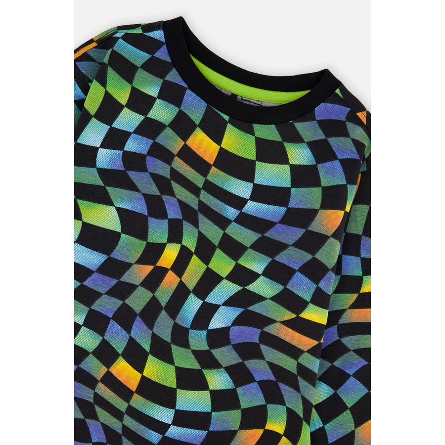 Image 918510_ALTMORE6.jpg, Product 918-510 / Price $38.00 - $40.00, Organic Cotton Checkered Crew Neck Long Sleeve T-Shirt (Toddler, Little & Big Kid) from Deux par Deux on TSC.ca's Fashion department