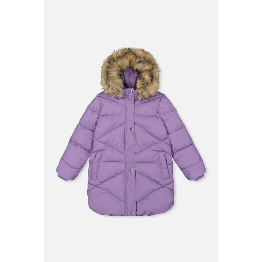 Image 918548_ST01.jpg, Product 918-548 / Price $169.00 - $174.00, Long Diamond Quilted Faux Fur Hood Puffer Coat (Toddler, Little & Big Kid) from Deux par Deux on TSC.ca's Fashion department