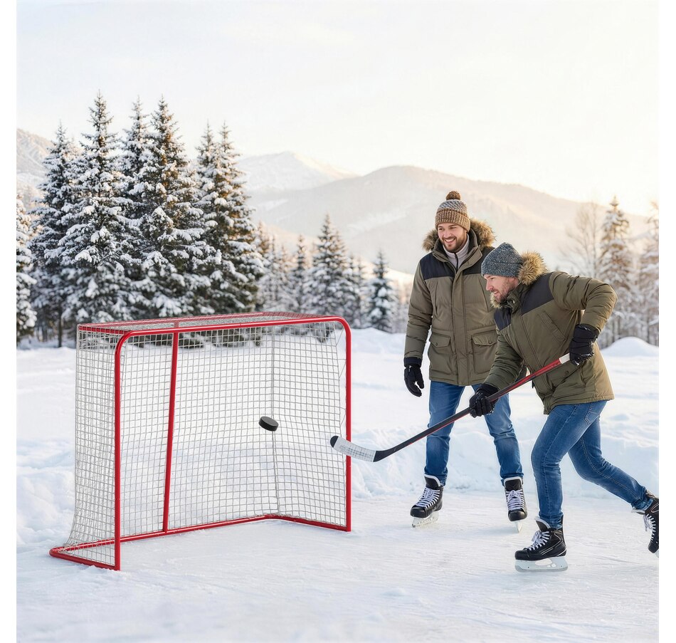 Image 919742_ALTMORE1.jpg, Product 919-742 / Price $84.99, Soozier Mini Hockey Goal, Easy Setup Hockey Net with Metal Frame from Soozier on TSC.ca's Health & Fitness department