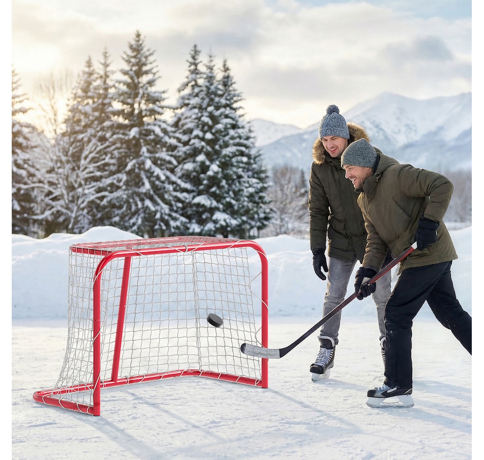 Image 919742_ALTMORE10.jpg, Product 919-742 / Price $84.99, Soozier Mini Hockey Goal, Easy Setup Hockey Net with Metal Frame from Soozier on TSC.ca's Health & Fitness department
