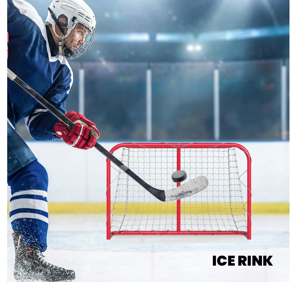 Image 919742_ALTMORE13.jpg, Product 919-742 / Price $84.99, Soozier Mini Hockey Goal, Easy Setup Hockey Net with Metal Frame from Soozier on TSC.ca's Health & Fitness department