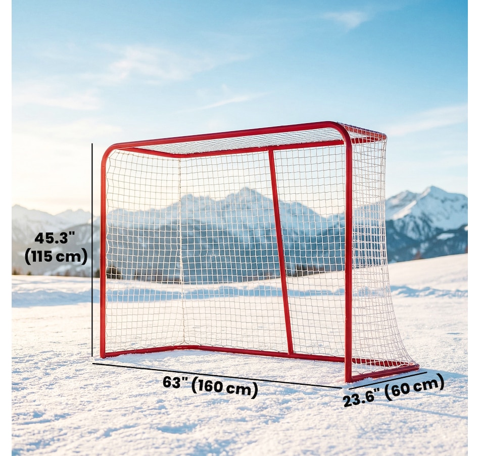 Image 919742_ALTMORE2.jpg, Product 919-742 / Price $84.99, Soozier Mini Hockey Goal, Easy Setup Hockey Net with Metal Frame from Soozier on TSC.ca's Health & Fitness department
