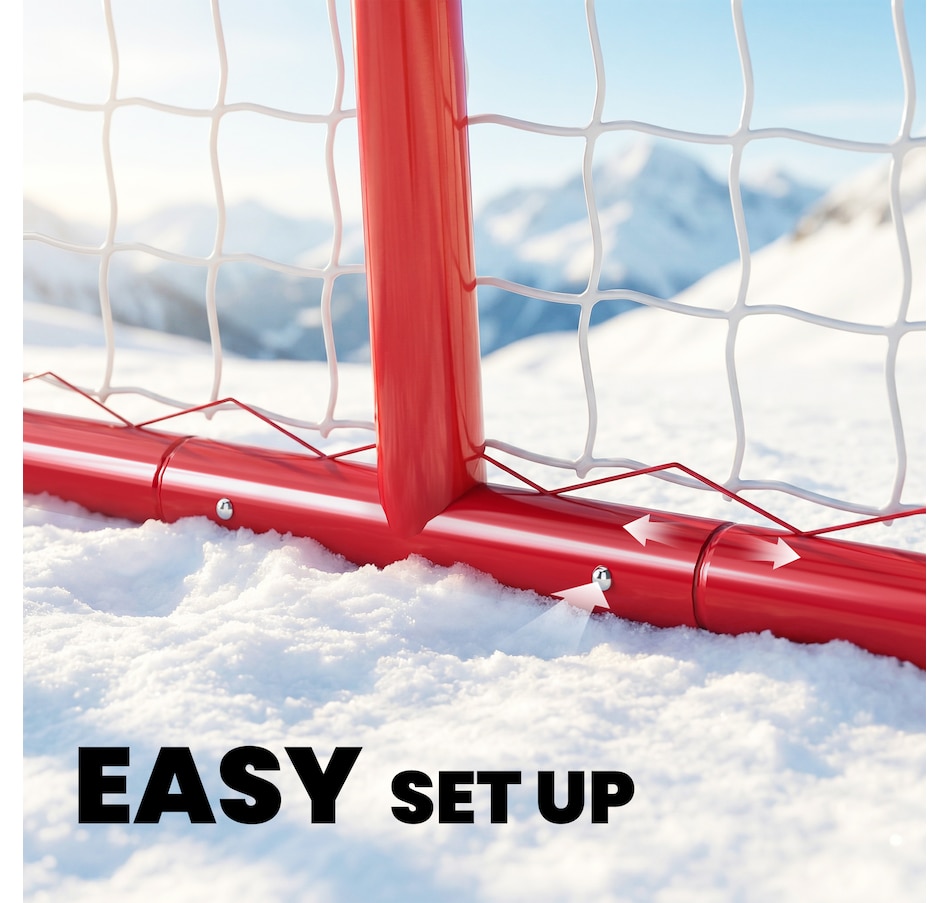 Image 919742_ALTMORE4.jpg, Product 919-742 / Price $84.99, Soozier Mini Hockey Goal, Easy Setup Hockey Net with Metal Frame from Soozier on TSC.ca's Health & Fitness department