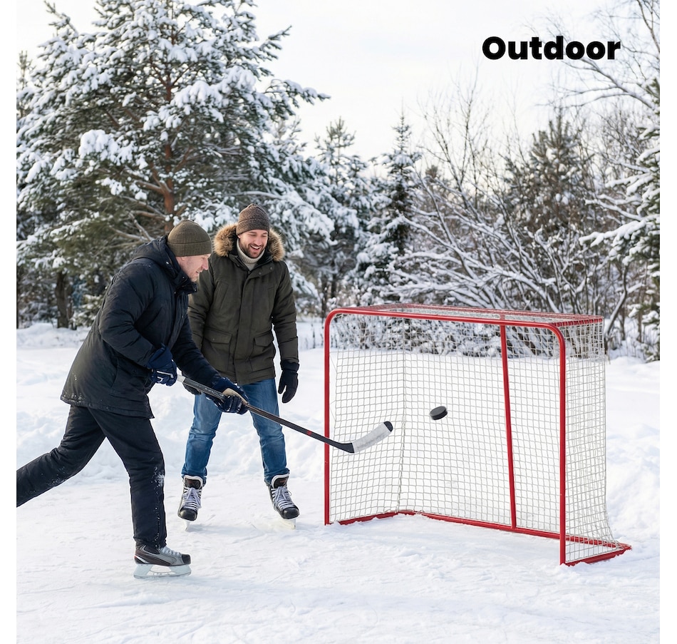 Image 919742_ALTMORE8.jpg, Product 919-742 / Price $84.99, Soozier Mini Hockey Goal, Easy Setup Hockey Net with Metal Frame from Soozier on TSC.ca's Health & Fitness department