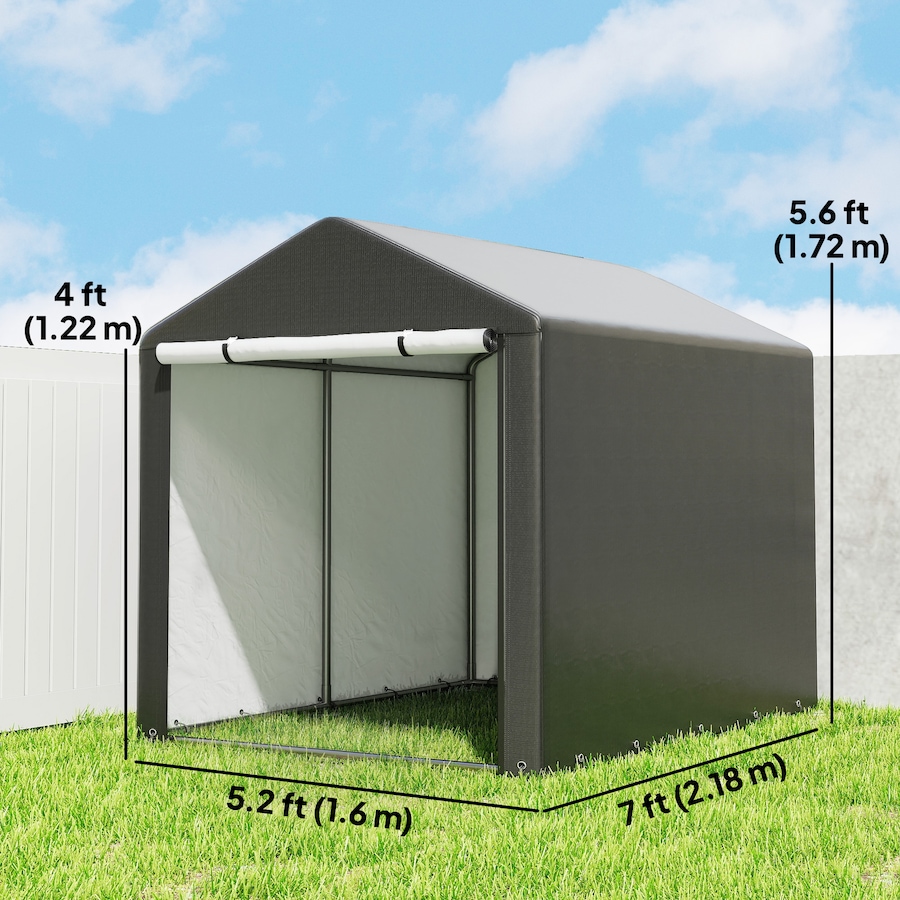 Image 919745_ALTMORE2.jpg, Product 919-745 / Price $169.99, Outsunny Storage Tent, Portable Outdoor Shed with Large Door, Black from Outsunny on TSC.ca's Home & Garden department