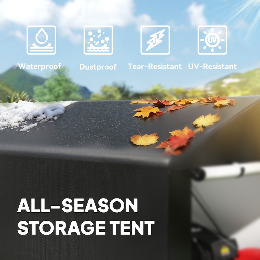 Image 919745_ALTMORE3.jpg, Product 919-745 / Price $169.99, Outsunny Storage Tent, Portable Outdoor Shed with Large Door, Black from Outsunny on TSC.ca's Home & Garden department