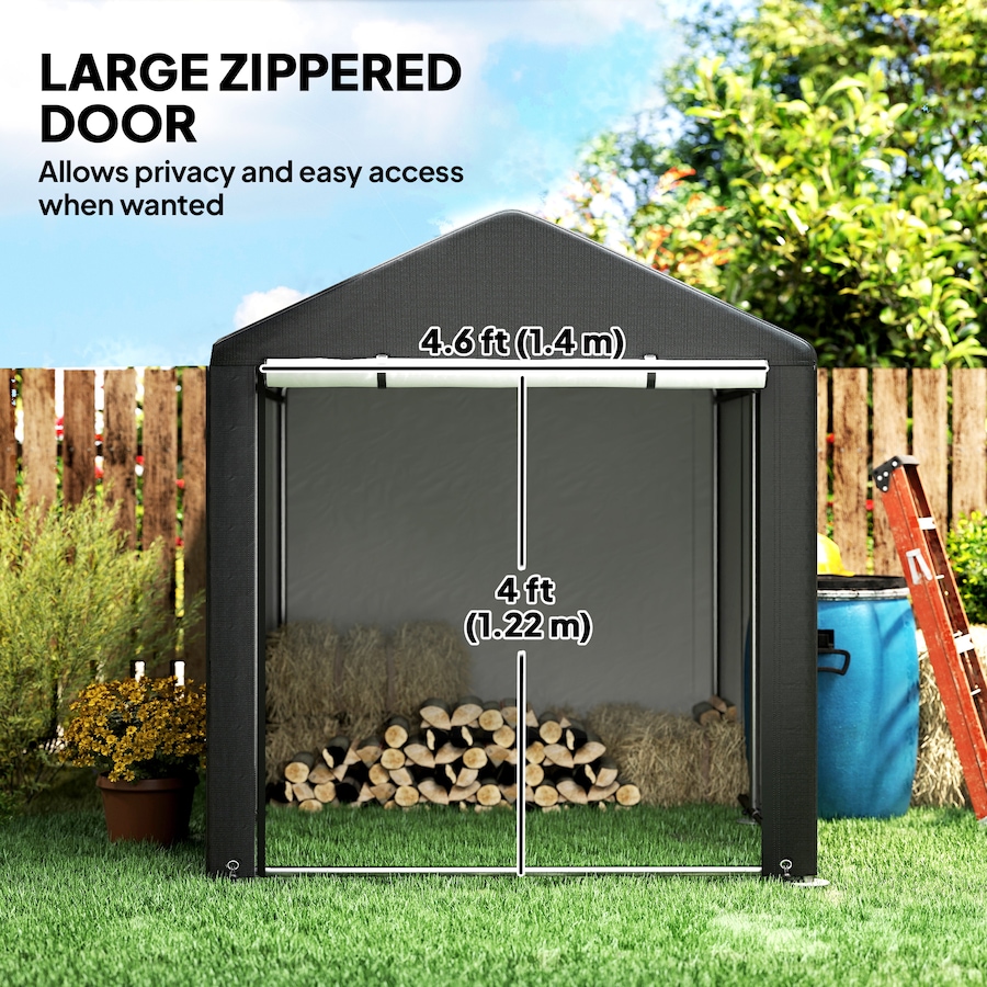 Image 919745_ALTMORE5.jpg, Product 919-745 / Price $169.99, Outsunny Storage Tent, Portable Outdoor Shed with Large Door, Black from Outsunny on TSC.ca's Home & Garden department