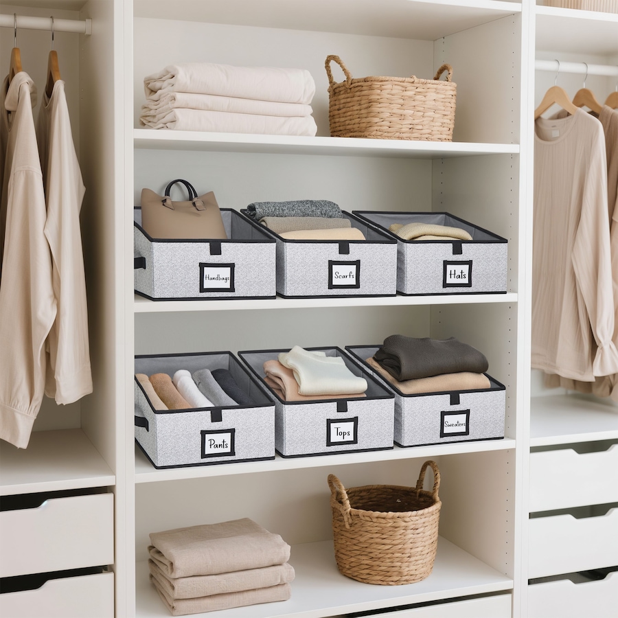 Image 919755_ALTMORE1.jpg, Product 919-755 / Price $35.99, Closet Storage Bins, Trapezoid Linen Closet Organizers and Storage Baskets for Organization (Set of 6) from DECOMOMO® on TSC.ca's Home & Garden department
